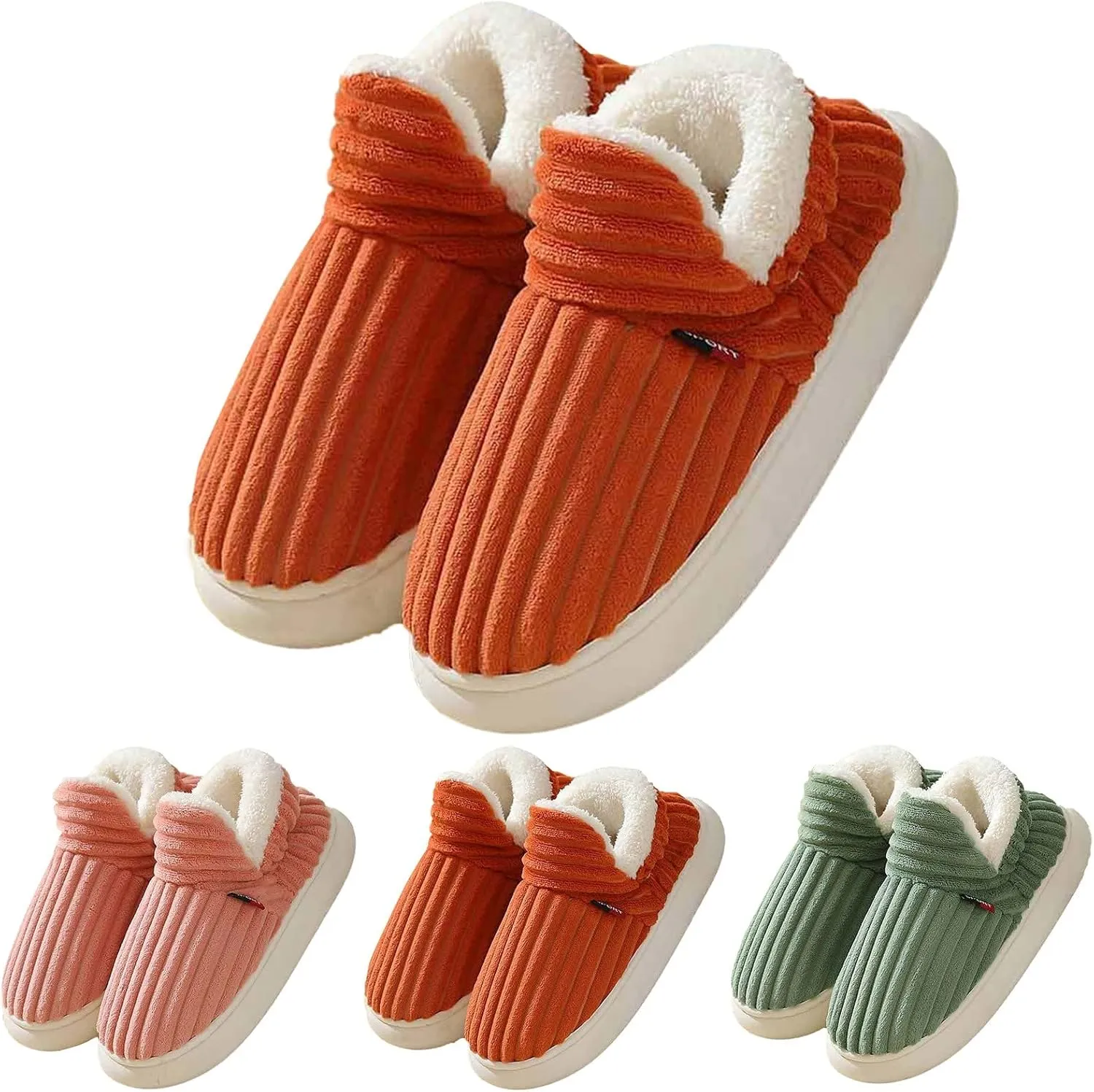 Fuzzy Slippers fpr Women Cute Memory Foam Fuzzy Furry Fleece Slippers Warm Plush Slip on Indoor Outdoor