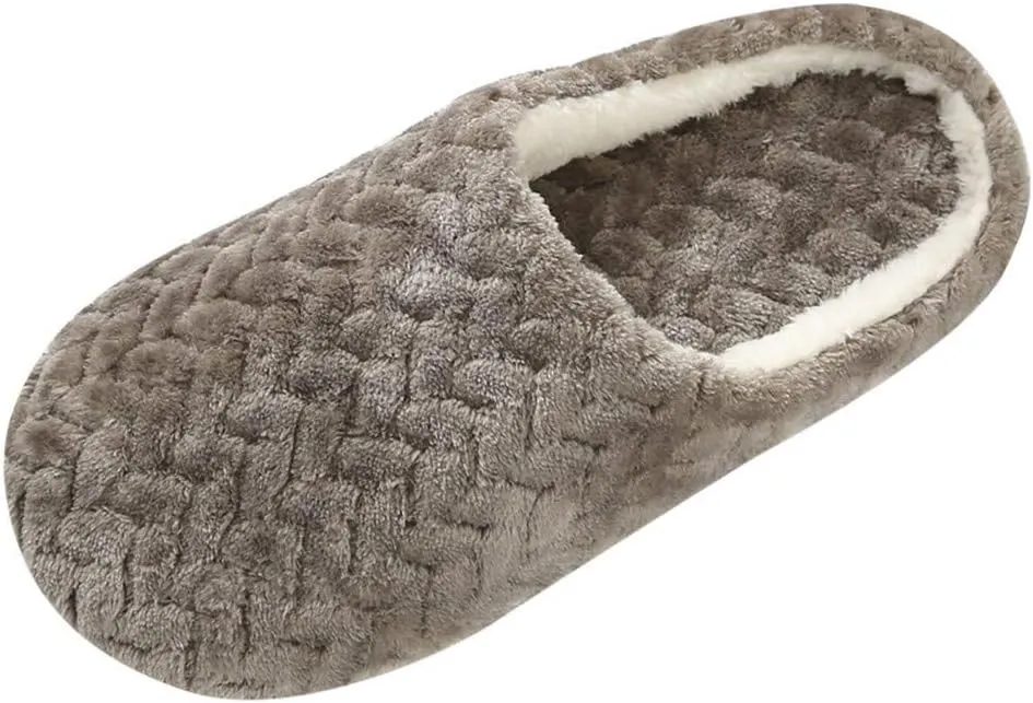 Gibobby Christmas Slippers for Women Comfy Fleece House Slippers with Memory Foam, Slip-on House Shoes for Indoor Outdoor