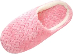 Gibobby Christmas Slippers for Women Comfy Fleece House Slippers with Memory Foam, Slip-on House Shoes for Indoor Outdoor