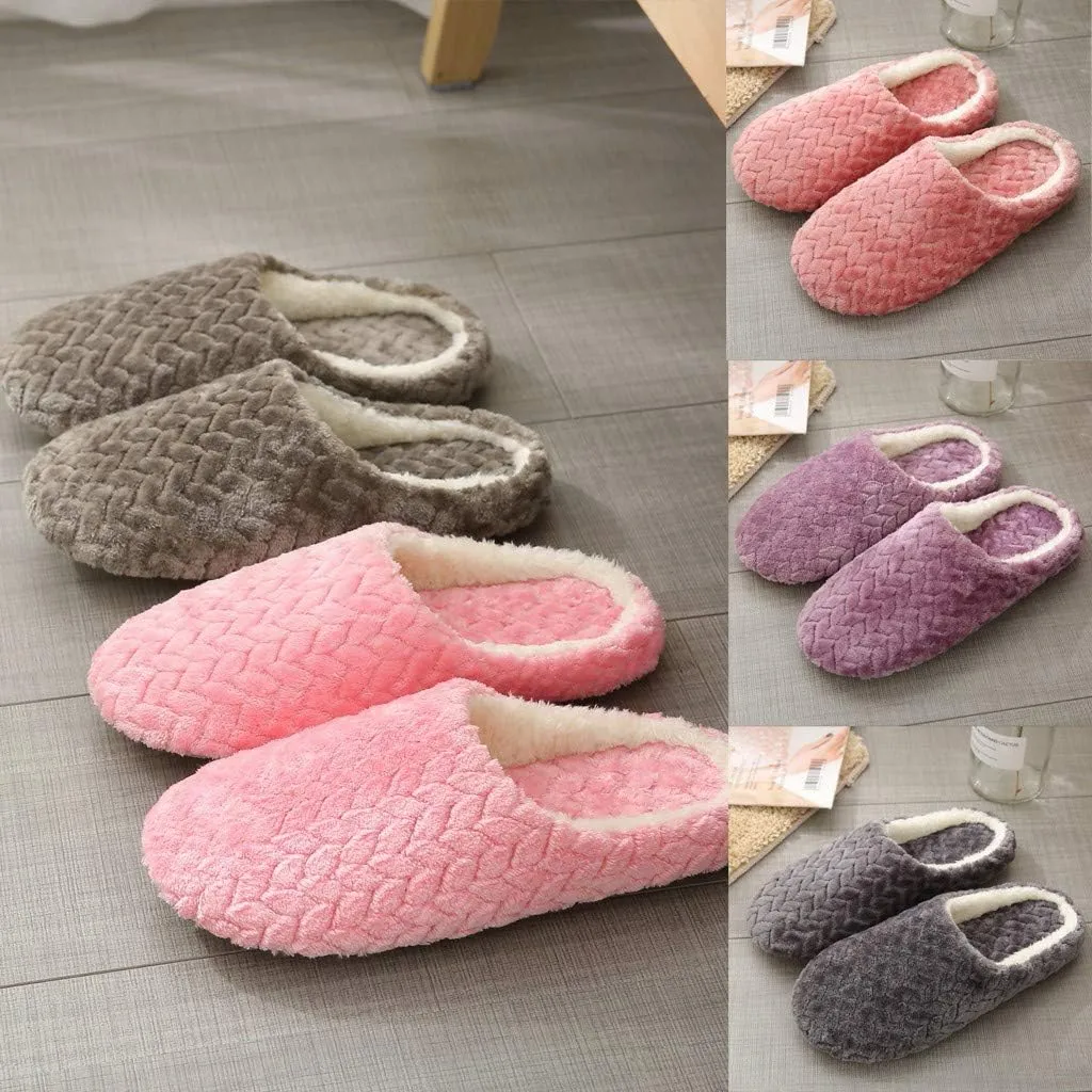 Gibobby Christmas Slippers for Women Comfy Fleece House Slippers with Memory Foam, Slip-on House Shoes for Indoor Outdoor