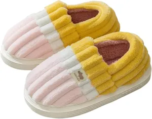 Gibobby Christmas Slippers for Women Memory Foam Loafers Fluffy Fur Soft Slippers Warm House Shoes Indoor Outdoor Winter