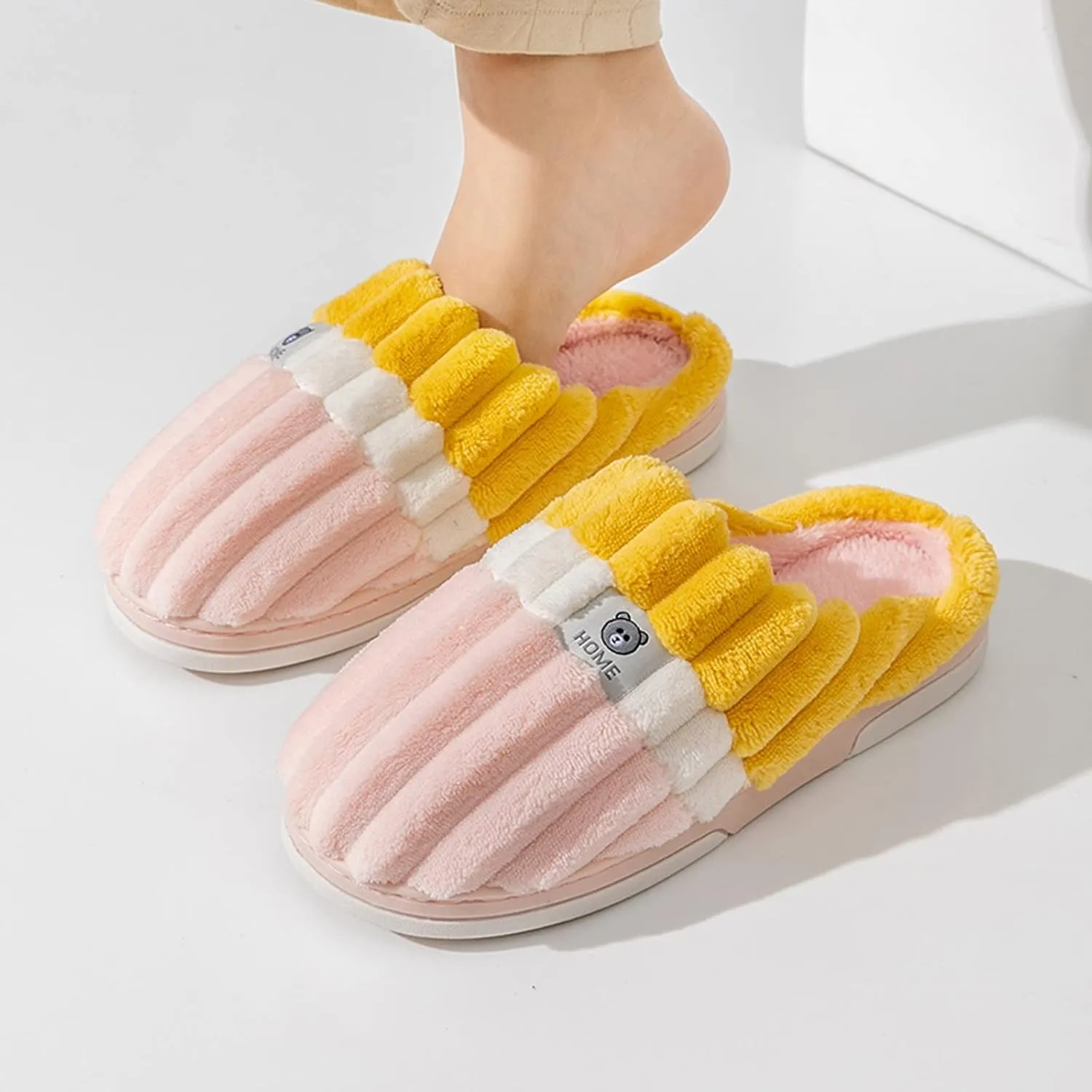 Gibobby Fuzzy Slippers fpr Women Indoor Fuzzy Fluffy Furry Cozy Home Bedroom Comfy Winter Cute Warm Outdoor Shoes
