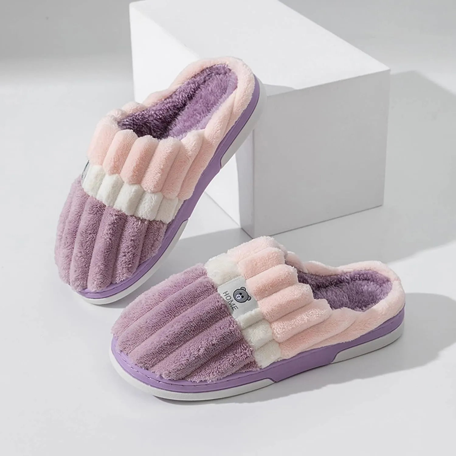 Gibobby Fuzzy Slippers fpr Women Indoor Fuzzy Fluffy Furry Cozy Home Bedroom Comfy Winter Cute Warm Outdoor Shoes