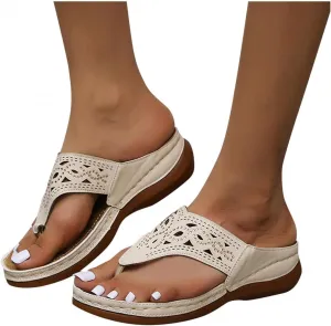 Gibobby Sandals for Women Flat,Womens Glitter Bling Fancy Slide Flat Low Wedge Sparkle Sandals Shoes Travel Flip Flops