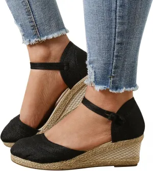 Gibobby Sandals for Women Platform,Womens Casual Round Toe Breathable Wedges Bowknot Hollow Out Walking Beach Shoes