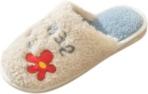 Gibobby Slippers for Women Fuzzy Fluffy Christmas Slippers Warm Cozy House Slippers Slip-on Indoor Outdoor Slippers