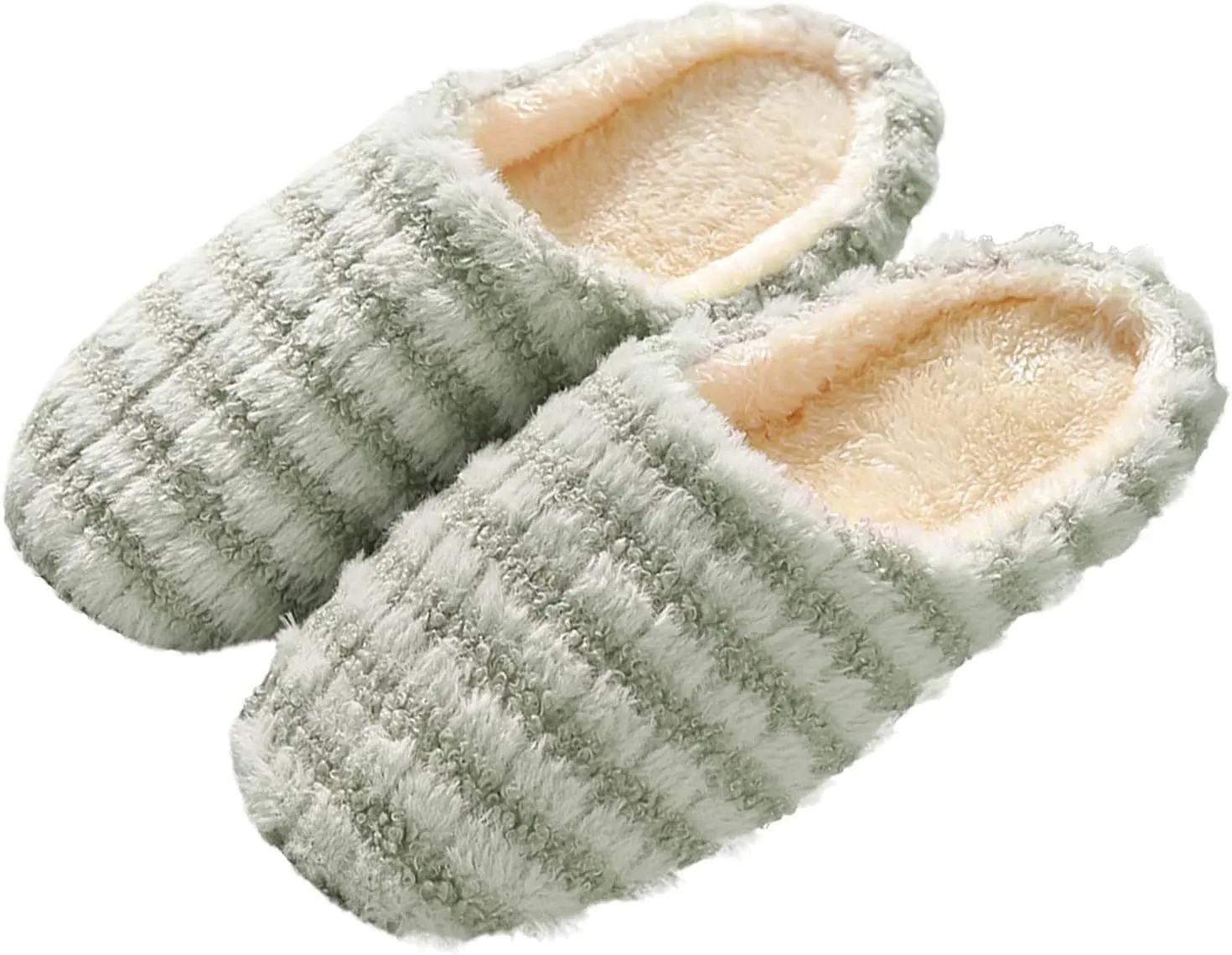 Gibobby Women's & Girls' Christmas Slippers - Pink, Faux Fur, Memory Foam, Open Toe, Slip-On, Winter, Size US Women's Big Kid & Adult