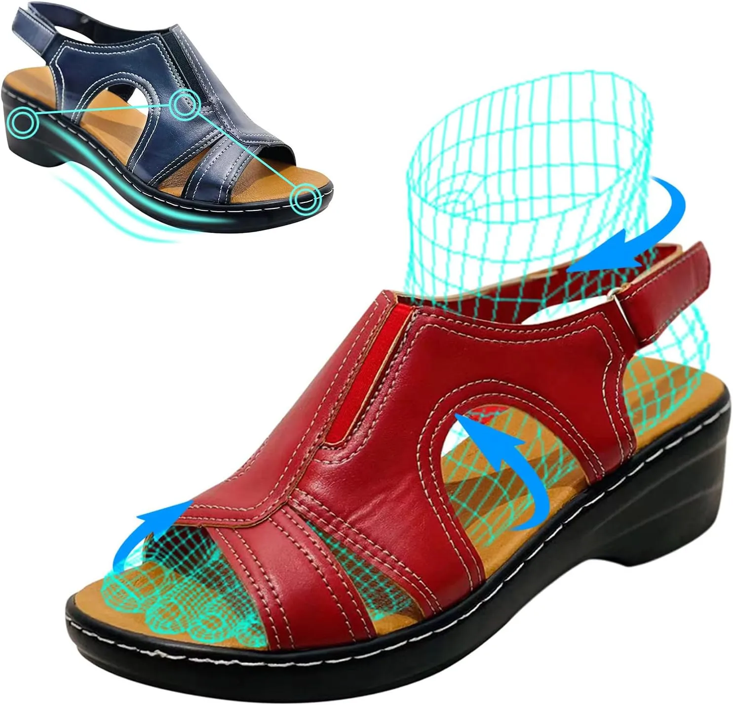 Gibobby Womens Sandals,Gladiator Sandals Summer Flat Thong Cross Strappy Sandals Trendy Roman Shoes