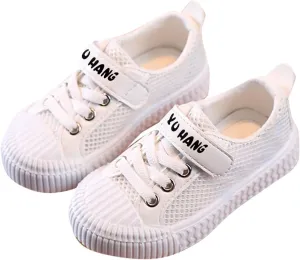 Girls Kids Flat Non Slip Sneaker Ankle Hook and Loops Shoelaces Outdoor Running Sport Shoes Kids Girl Mesh Breathable