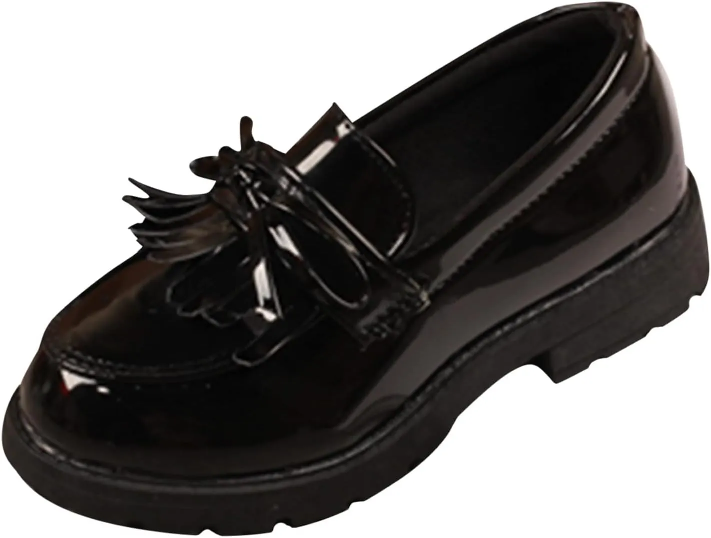 Girls Slip On Leather Loafer Tassel Bow School Dress Shoes for Girls Toddler Shoes for Girls