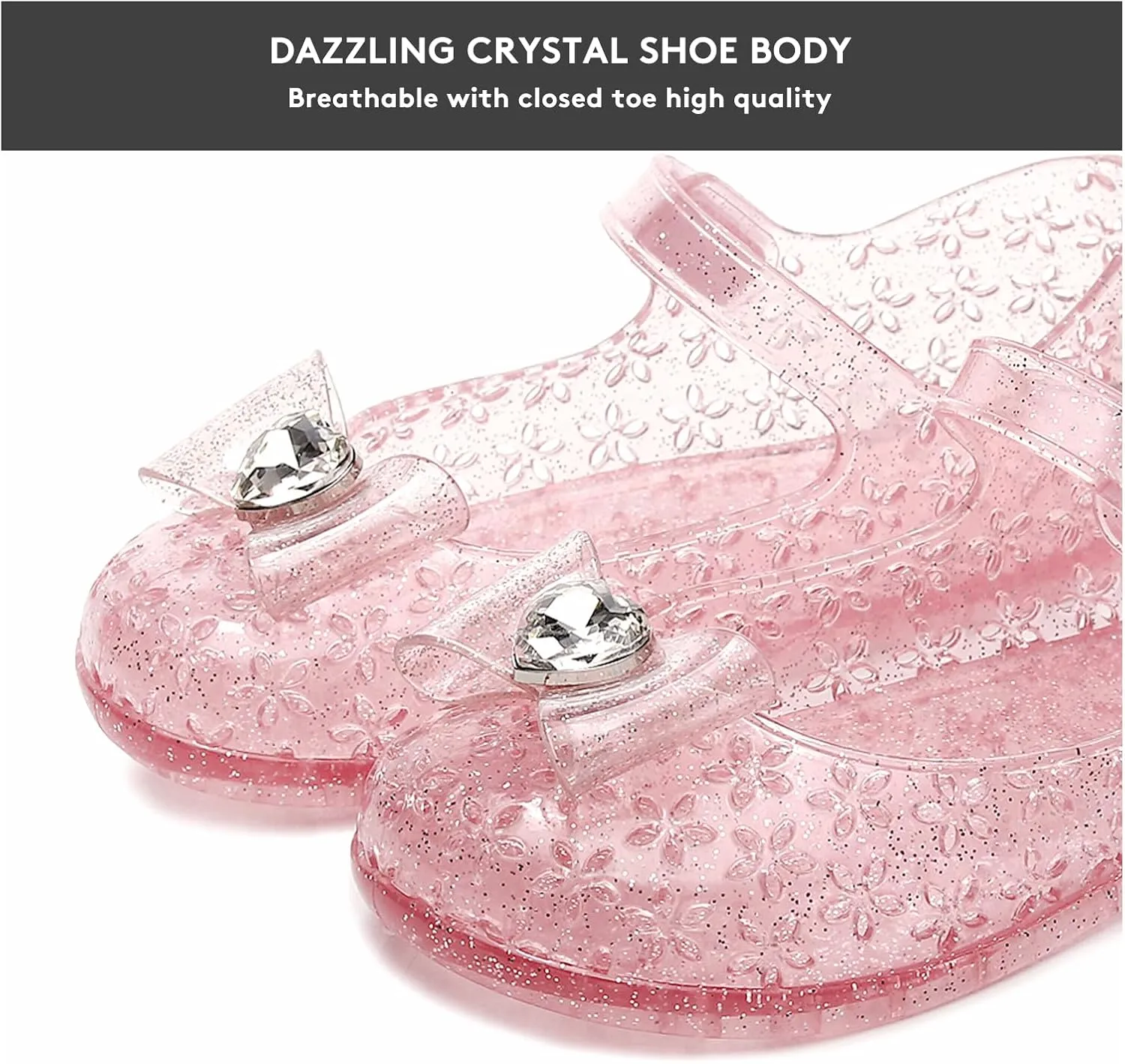 Girls Sweet Dot Bow Princess Sandals Shoes Mary Jane Jelly Shoes Kid's Flat for Toddler/Little Kid