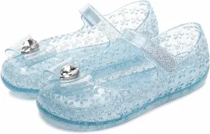 Girls Sweet Dot Bow Princess Sandals Shoes Mary Jane Jelly Shoes Kid's Flat for Toddler/Little Kid