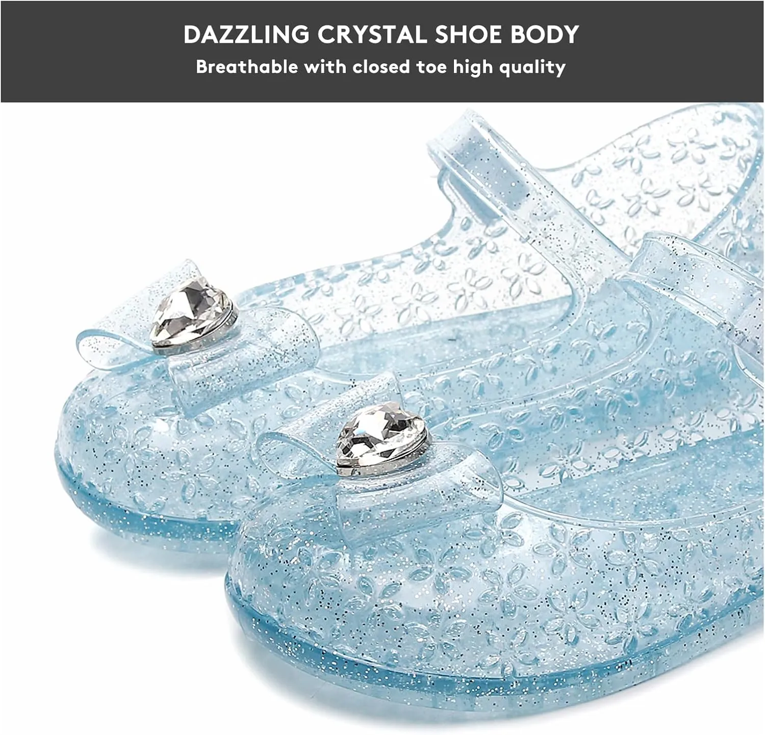 Girls Sweet Dot Bow Princess Sandals Shoes Mary Jane Jelly Shoes Kid's Flat for Toddler/Little Kid