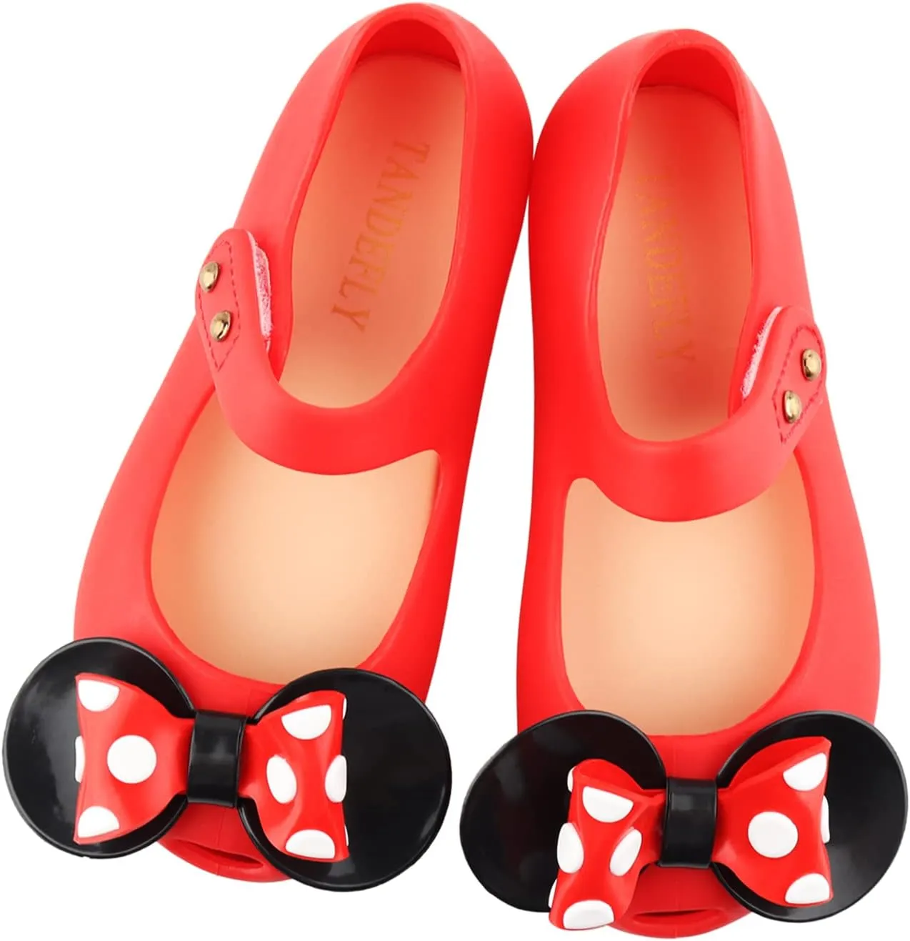 Girls Sweet Dot Bow Princess Sandals Shoes Mary Jane Jelly Shoes Kid's Flat for Toddler/Little Kid