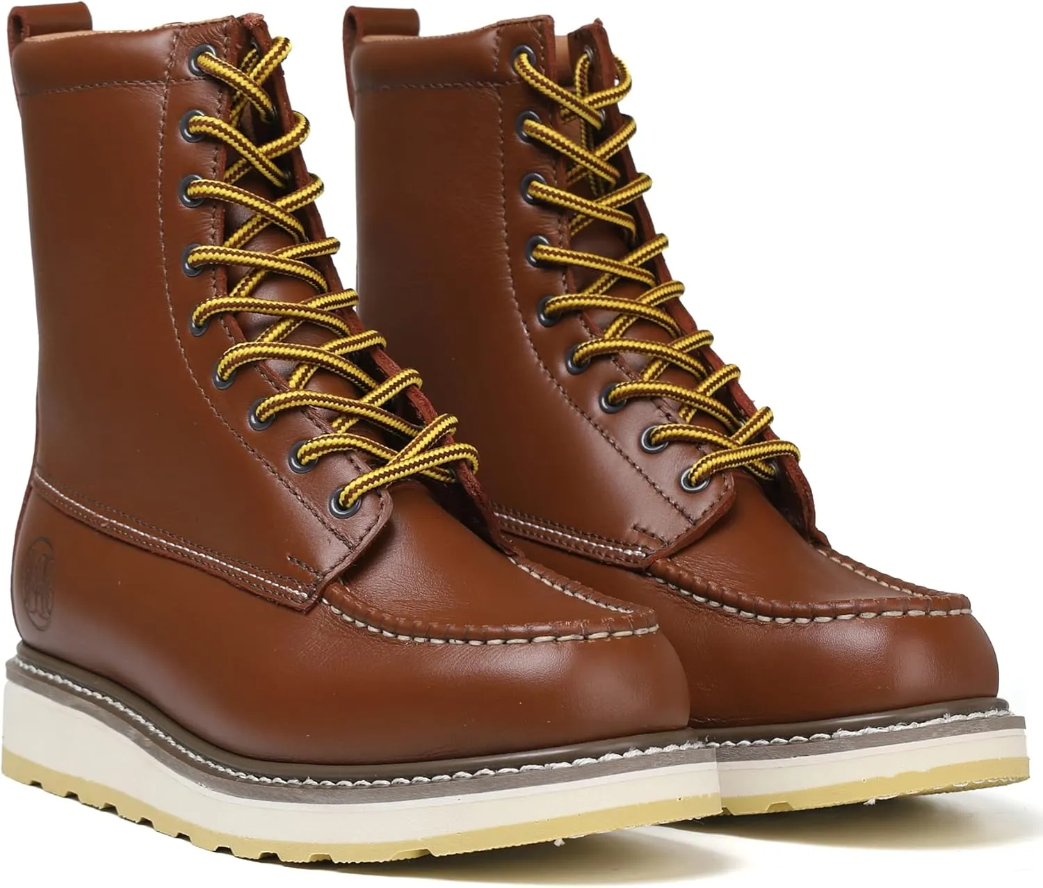 HANDPOINT Mens 8" SureTrack Soft Toe Slip Resistant Work Boots Comfortable Durable, 86994
