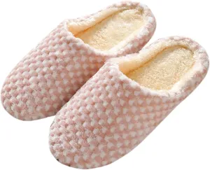 House Slippers for Men Comfort Fluffy Fuzzy Slip-on House Slippers Open Toe Cross Band Indoor Outdoor Non-Slip