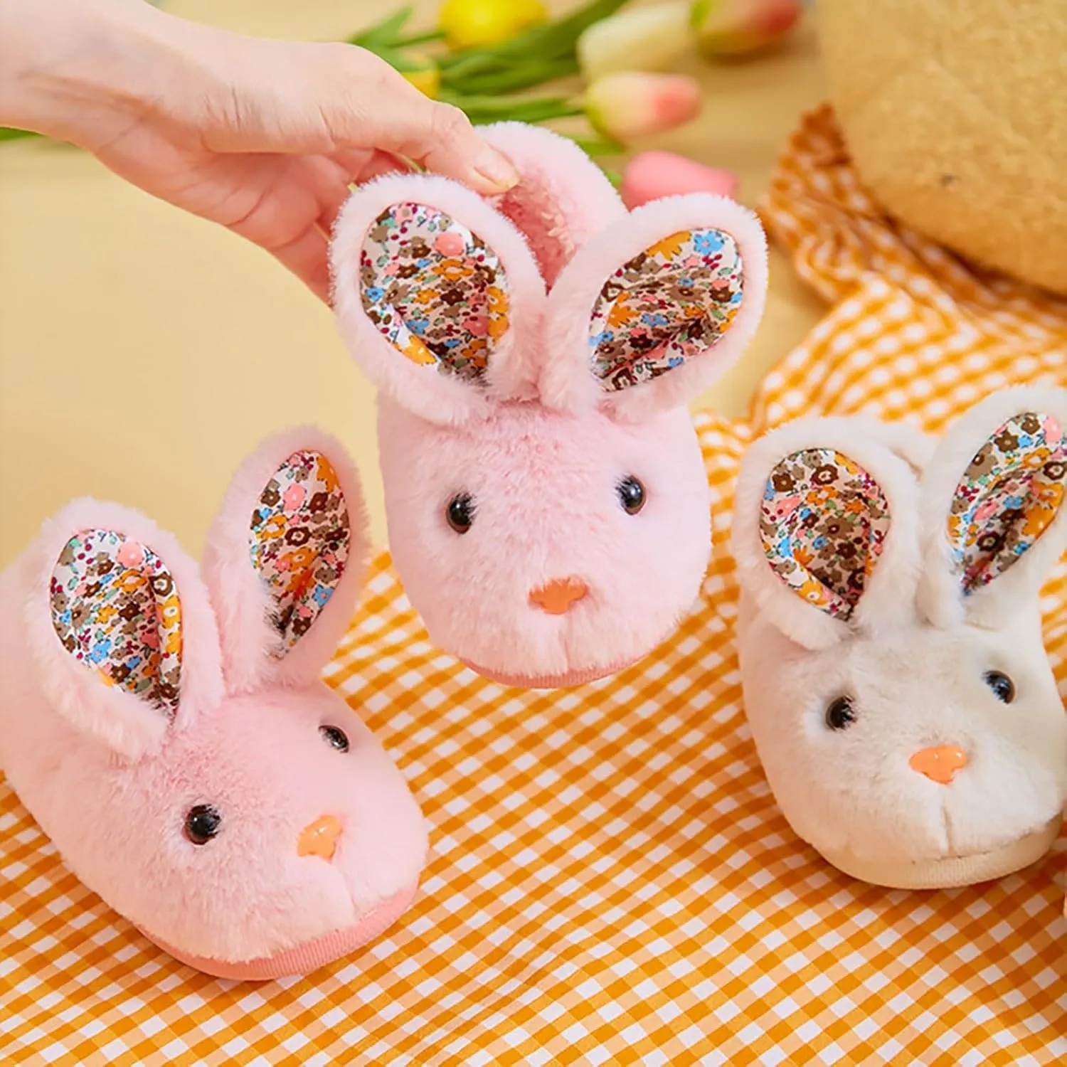 Infant Toddler Cute Autumn And Winter Girls Slippers Flat Bottom Soft Warm And Comfortable Solid Girls Slippers