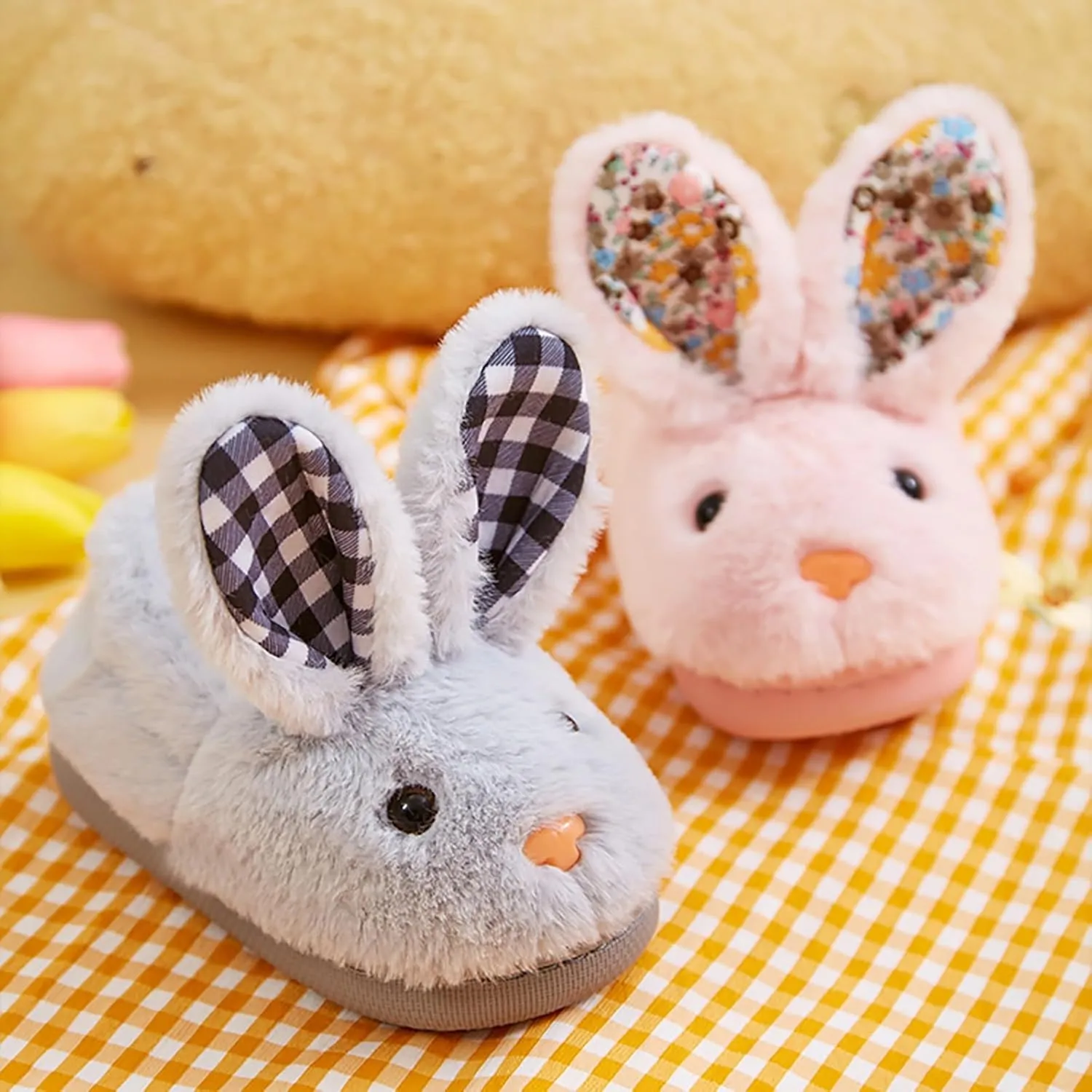 Infant Toddler Cute Autumn And Winter Girls Slippers Flat Bottom Soft Warm And Comfortable Solid Girls Slippers