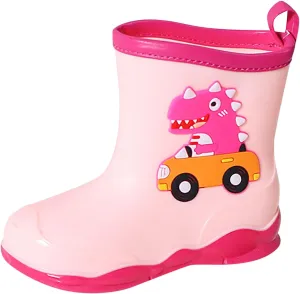 Kids Cartoon Dinosaur Printed Rain Shoes Shoes Outdoor Slip Boots Non Slip Rain Children's Shoes Kids Ankle Boots