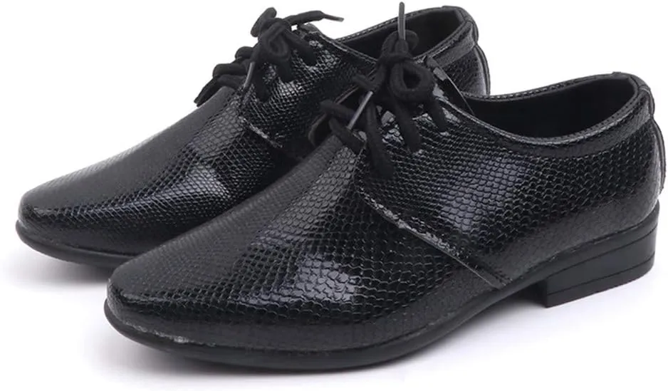 Kids Lace Leather Sneakers Toddler Boys School Uniform Formal Dance Shoes Summer Casual Non Slip Ankle Lightweight Shoes