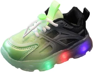 Kids Light Up Shoes Toddler Boys LED Luminous Running Trainers 𝙲artoon Mesh Breathable Sports Walking Sneaker