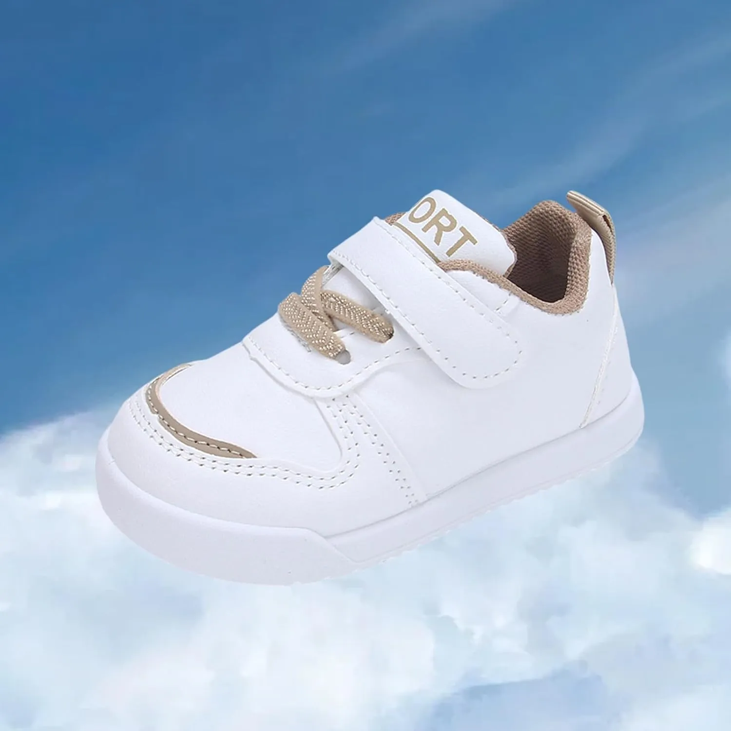 Kids Running Sport Shoes Baby Boys Girls Hook and Loops Ankle Flat Sneaker Light Breathable Comfy Casual Shoes Fashion