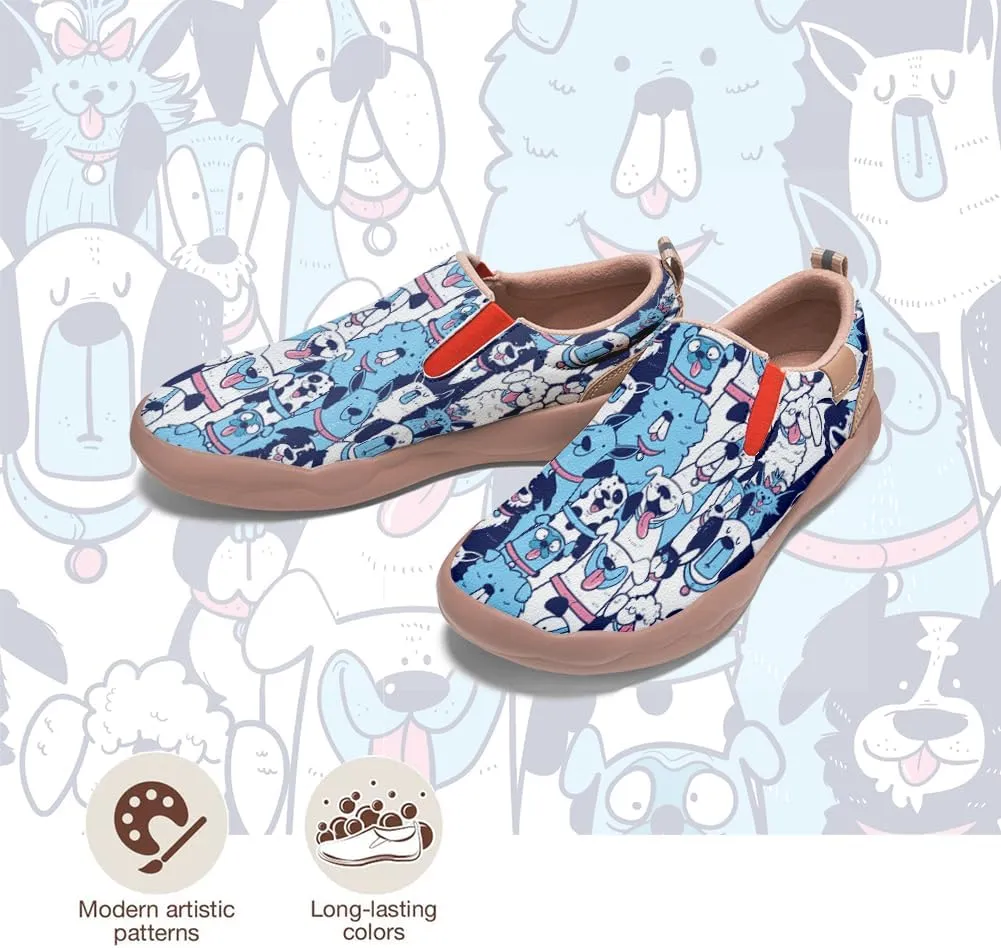 Kids Shoes Boys Girls Slip On Loafers Cartoon Comfort Lightweight Soft Sole Anti-Slip Sneakers Art Painted Walking Travel Shoes