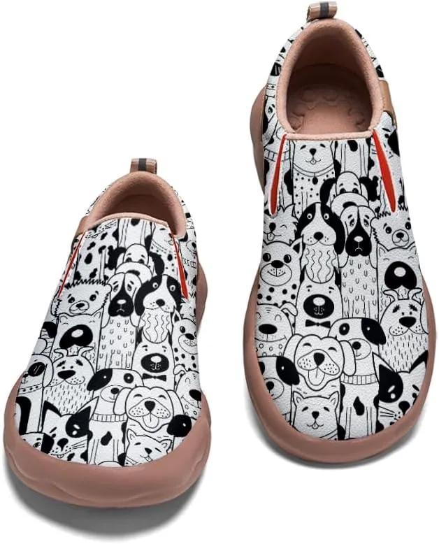 Kids Shoes Boys Girls Slip On Loafers Cartoon Comfort Lightweight Soft Sole Anti-Slip Sneakers Art Painted Walking Travel Shoes