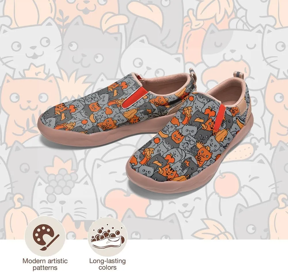 Kids Shoes Boys Girls Slip On Loafers Cartoon Comfort Lightweight Soft Sole Anti-Slip Sneakers Art Painted Walking Travel Shoes