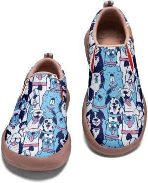 Kids Shoes Boys Girls Slip On Loafers Cartoon Comfort Lightweight Soft Sole Anti-Slip Sneakers Art Painted Walking Travel Shoes