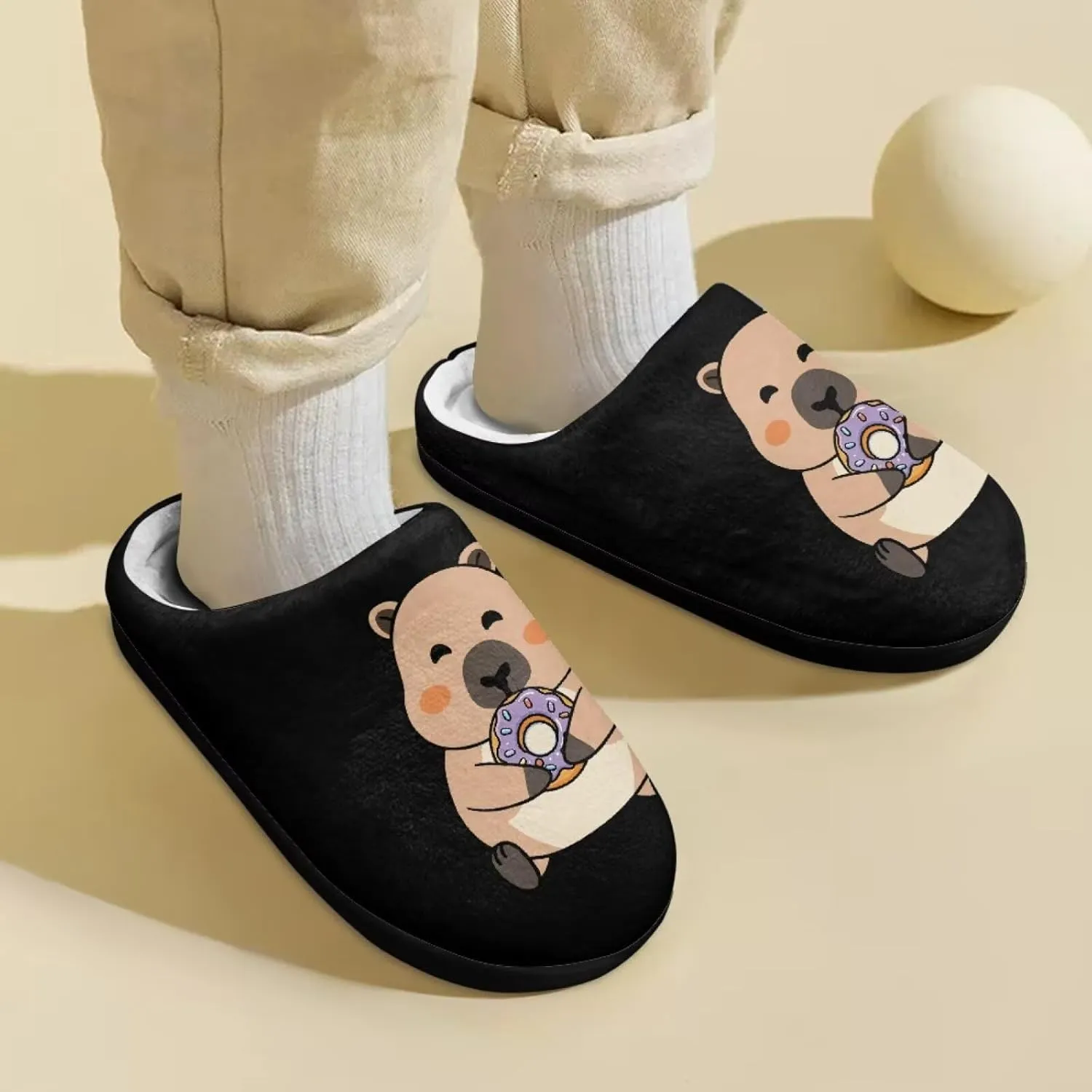 Kids Slippers Anti-slip Plush Slippers Cozy House Slippers Winter Bedroom Slippers for Home