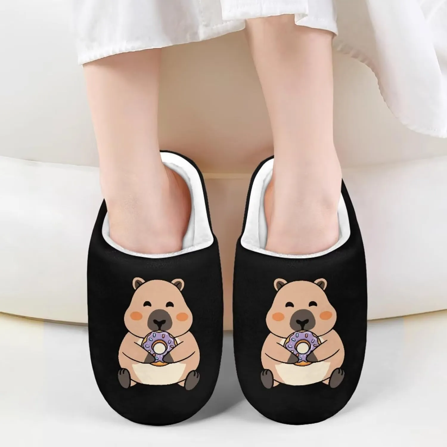 Kids Slippers Anti-slip Plush Slippers Cozy House Slippers Winter Bedroom Slippers for Home