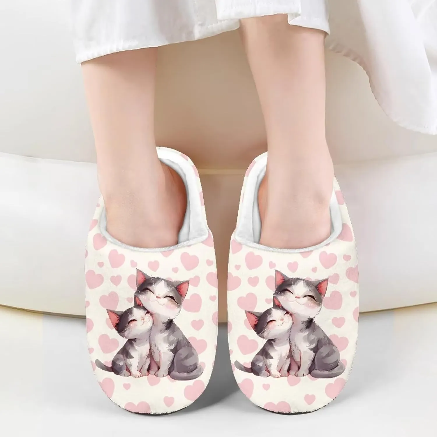 Kids Slippers Anti-slip Plush Slippers Cozy House Slippers Winter Bedroom Slippers for Home