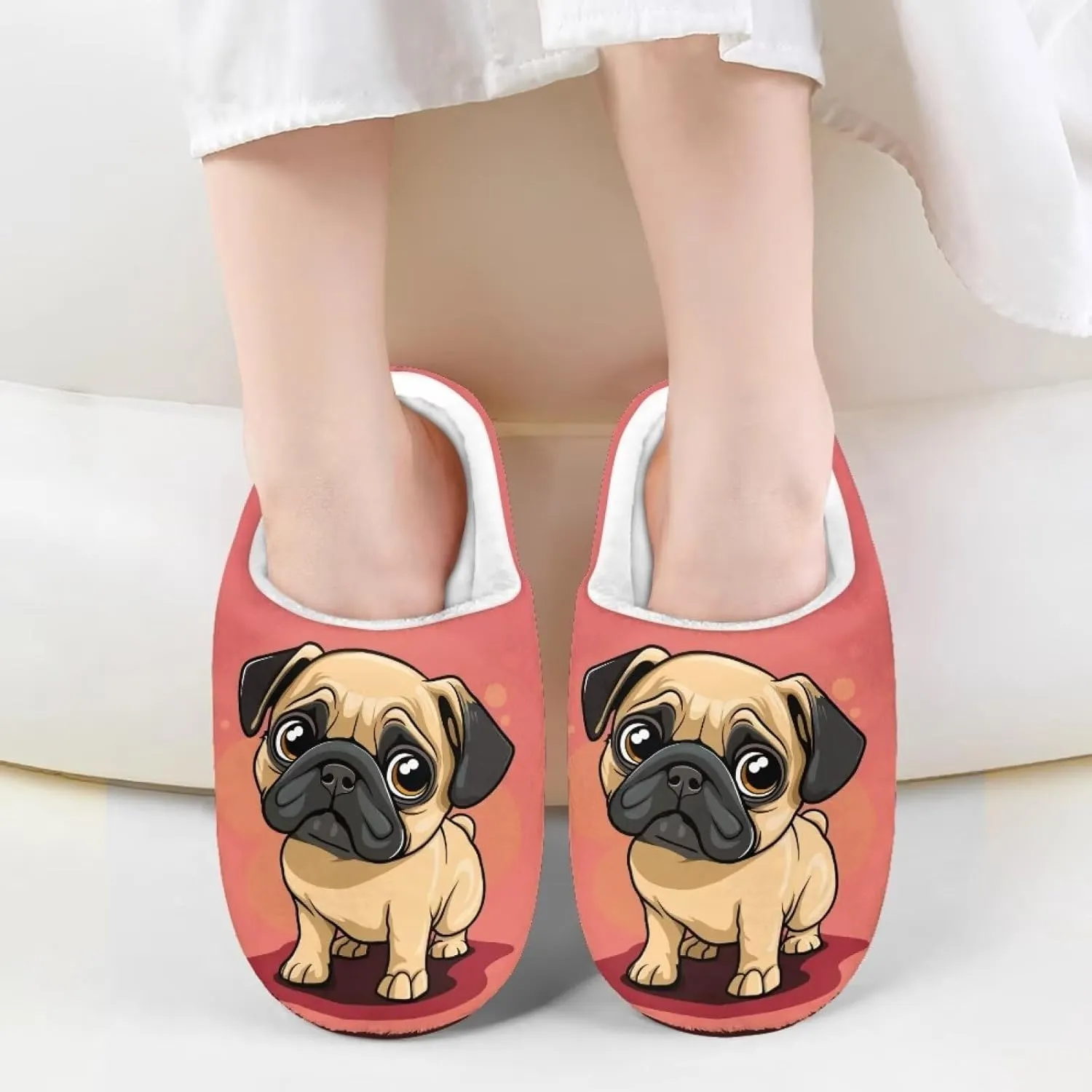 Kids Slippers Anti-slip Plush Slippers Cozy House Slippers Winter Bedroom Slippers for Home