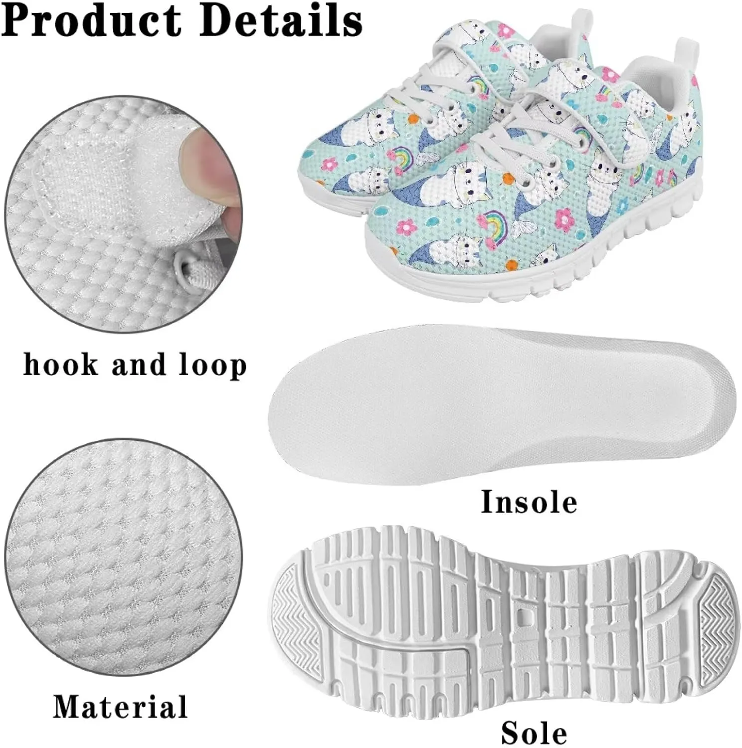 Kids Spring Casual Sneakers Size 11 to 15,Boys Cartoon Single Buckle Jogging Shoes Girls Uniform-Dress Shoes