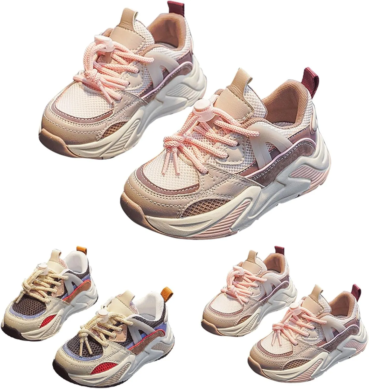 Kids Toddler Shoes Boys Girls Athletic Running Shoes Air Cushion Sneakers Multi Color Contrast Anti Slip Shoes