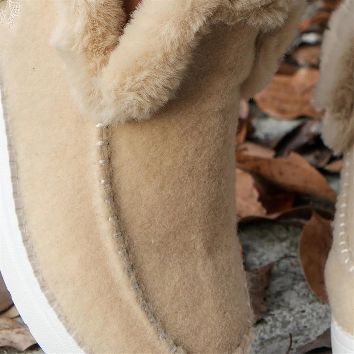 Ladmiple Winter Boots For Women 2024 Fashion Snow Boots Slip on Warm Comfortable Fur Lined Ankle Booties Loafers Shoes
