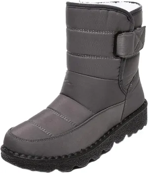 Ladmiple Winter Boots For Women Waterproof Snow Wide Width Warm Fur Lined Anti-Slip Ankle Booties Outdoor Walking Shoes