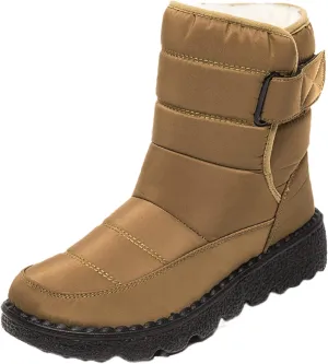 Ladmiple Winter Boots For Women Waterproof Snow Wide Width Warm Lining Comfortable Ankle Booties Outdoor Walking Shoes
