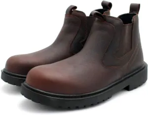 Laforst Mens Brown Leather Upper Slip Resistant outsole Composite Toe Work Boots