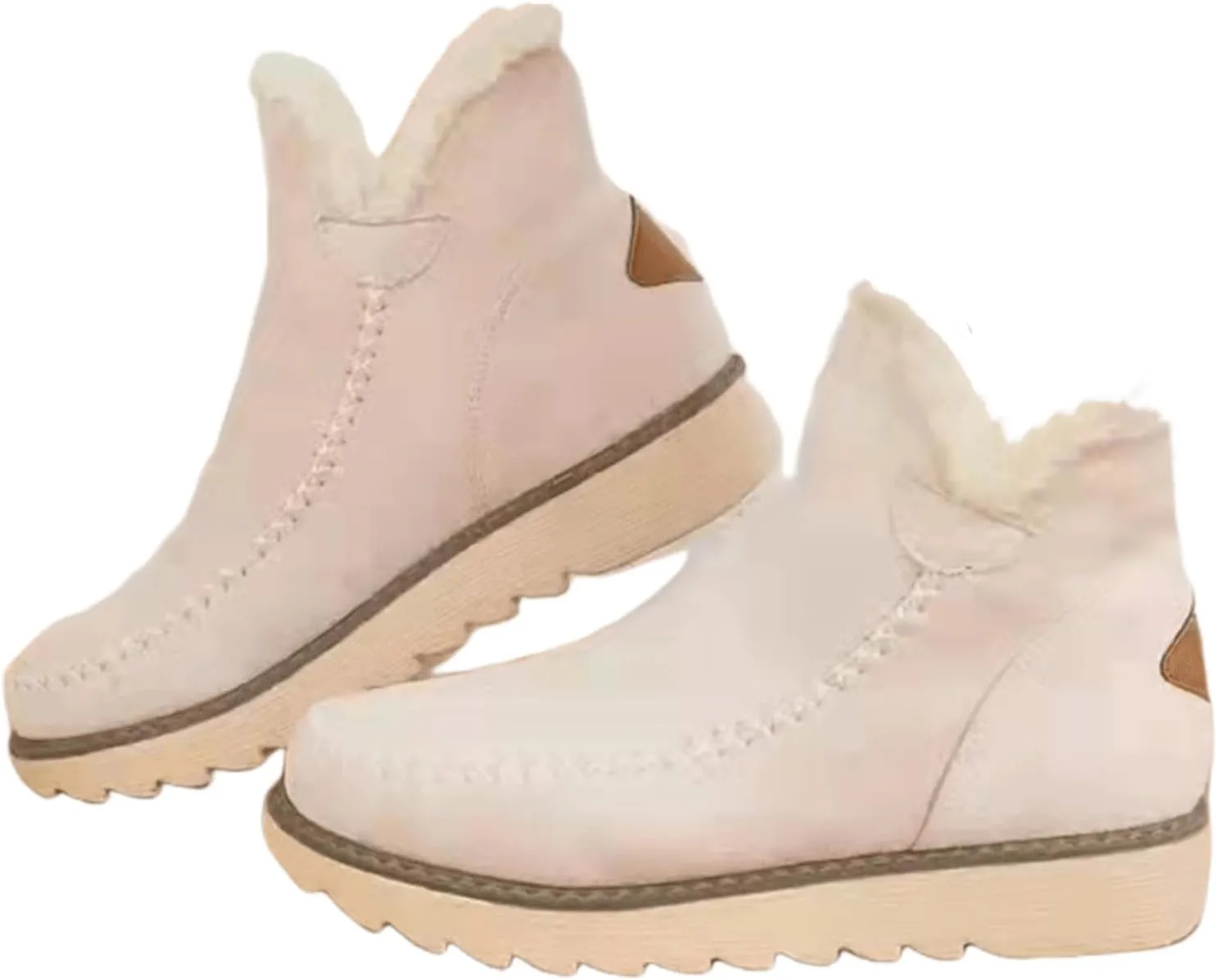 Lausiuoe Winter Boots For Women Knee High Wide Calf Womens Snow Boots Winter Shoes for Women Fur Lining Warm Booties Casual Fashion Trendy Outdoor Comfortable Fuzzy Shoes 2022