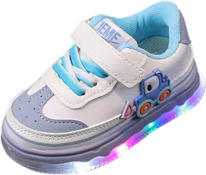 Light Up Girls Shoes Non-Slip Luminous Shoes Mesh Lightweight Casual Sneaker Slip On Walking Shoes Led Shoes