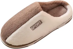 Masbird Womens Slippers,Memory Foam Slippers Slides Indoor Fuzzy Fur Slippers House Shoes Fluffy Sandals for Women and Men Brown