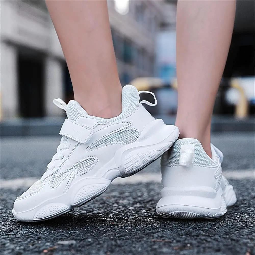 MATERUIEYES Children's Shoes Sports Shoes Small White Shoes Mesh Girls' Running Shoes Sneakers
