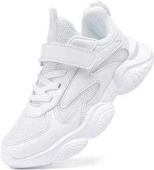 MATERUIEYES Children's Shoes Sports Shoes Small White Shoes Mesh Girls' Running Shoes Sneakers