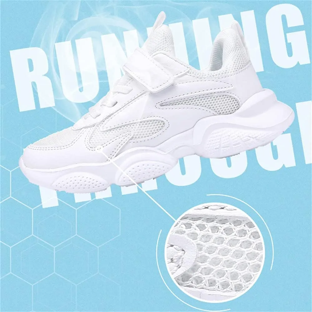 MATERUIEYES Children's Shoes Sports Shoes Small White Shoes Mesh Girls' Running Shoes Sneakers