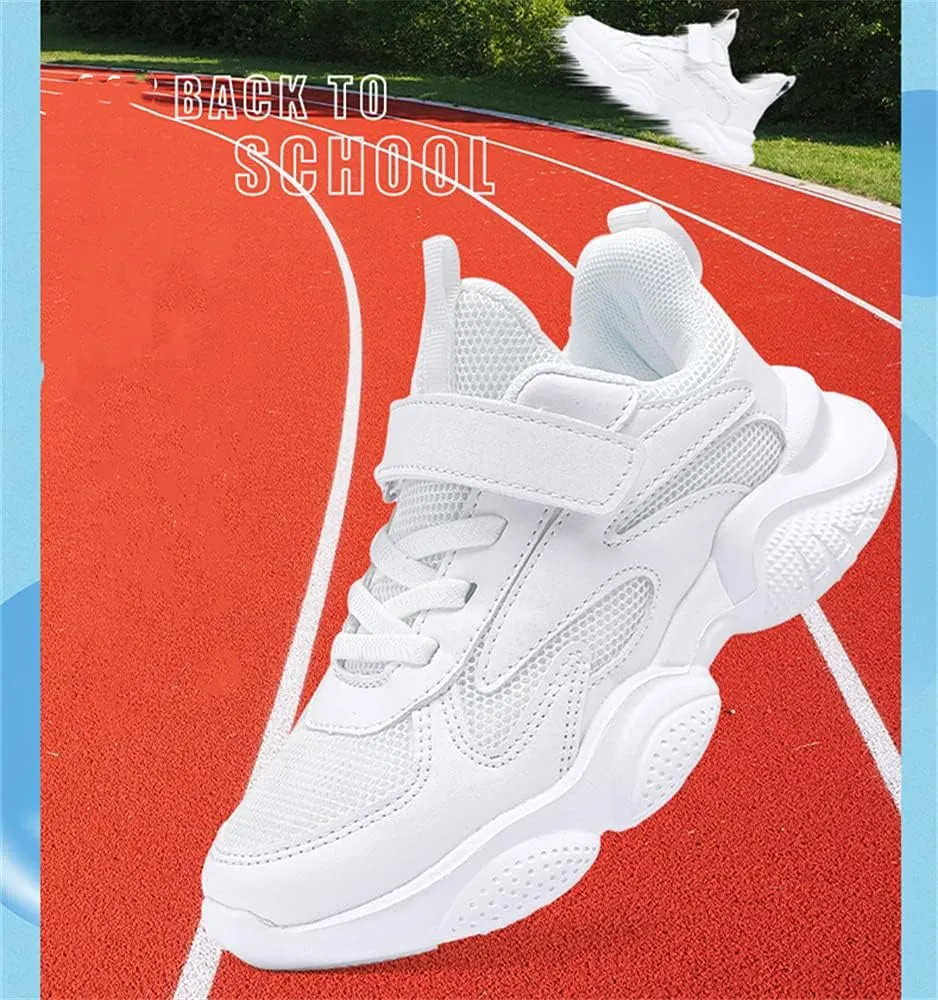 MATERUIEYES Children's Shoes Sports Shoes Small White Shoes Mesh Girls' Running Shoes Sneakers