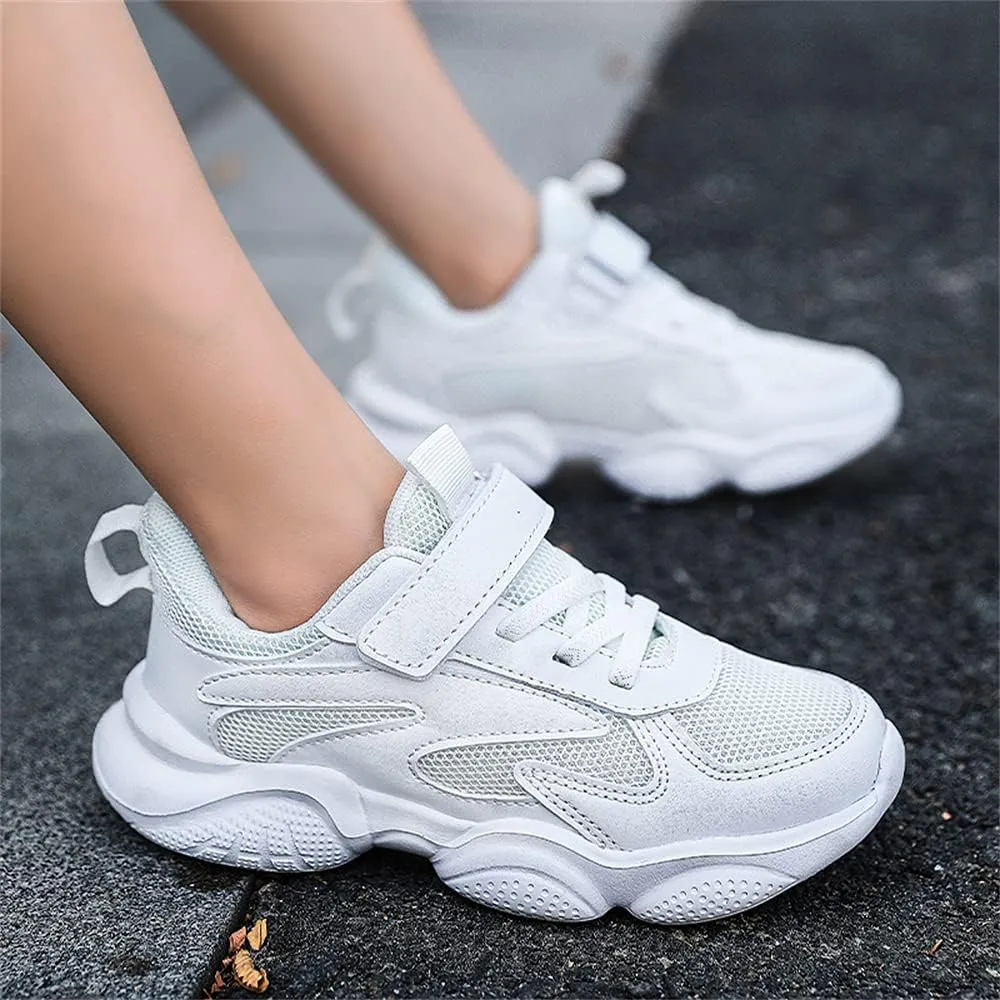 MATERUIEYES Children's Shoes Sports Shoes Small White Shoes Mesh Girls' Running Shoes Sneakers