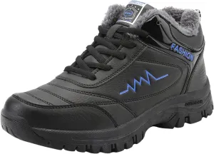 Men Work Boots Composite Toe Hiking Sneakers Fur Lined Ankle Boot Womens Safety Toe Shoes Insulated Winter Outdoor Botas Waterproof Non Slip Hike Grounded Footwear
