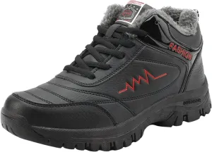 Men Work Boots Composite Toe Hiking Sneakers Fur Lined Ankle Boot Womens Safety Toe Shoes Insulated Winter Outdoor Botas Waterproof Non Slip Hike Grounded Footwear
